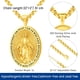 thumbnail image 2 of Collar Medalla milagrosa de la Virgen María Eusense bañada en oro, 2 of 7