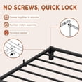 thumbnail image 3 of Senfot Full Size Bed Frame, 6 Inch Metal Platform, No Box Spring Needed,No Screws Needed, 800 Lbs Capacity, Heavy Duty, Tool-Free Assembly with Reinforced Iron Slats & Legs, 3 of 7