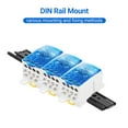 thumbnail image 5 of Rail 1 Pack 6 Positions Screw Terminal Strip Blocks With Cover Junction Box Branch Box Din Rail Terminal Block Wire Box Cabinet Wire Splitter Connector UKK80A, 5 of 7