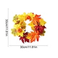 thumbnail image 3 of AYktou Fall Wreath with Artificial Maple Leaves Pumpkin & Berry, Artificial Floral Wreath for Front Door, Thanksgiving Halloween Wreath Autumn Garland Wall Farmhouse Holiday Outdoor Indoor Decor, 3 of 6
