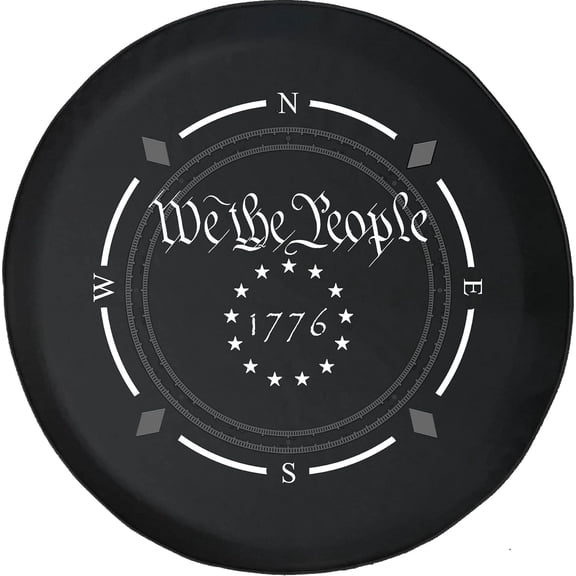 Tire Cover Compass We The People 1776 US Constitution Freedom RightsWheel Covers Fit for SUV Accessories Trailer RV Accessories and Many Vehicles