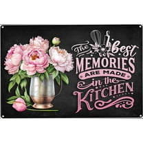 Kitchen Decor Metal Signs The Best Memories Are Made In The Kitchen Tin Sign Housewarming Gifts for New House 12x8 Inches