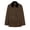 Coffee, variant on Color Block Notched Lapel Blazer for Women Lightweight Double Breasted Button Long Sleeve Suit Coat with Shoulder Pads Loose Solid Color Jacket with Pockets XXL