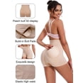 thumbnail image 7 of GAI YI Women's High Waist Tummy Control & Butt Lift Shapewear Boyshorts, 2-Pack Hip Enhancer Underwear, Breathable Comfort( Black+Skin XL), 7 of 7