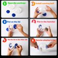 thumbnail image 2 of nipocaio Ballon d'Exercice pour Hamster, 6 Pouces, Mini Ballon de Course Silencieux pour Activité de Gym, Roue de Jogging pour Hamster Gerbille Rats (Bleu), 2 of 4