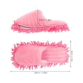 thumbnail image 3 of GOOHOCHY Pantuflas de rayas peludas para limpiar el suelo, con suela desmontable, talla M 38-41 (rosa), 3 of 8