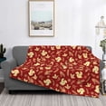 thumbnail image 2 of Uemuo Golden Squirrels Holiday Printed Throw Blanket for Couch, Fluffy Fuzzy Blankets for Bed, Sofa, Cozy Flannel Faux Fur Blanket-80"x60", 2 of 6