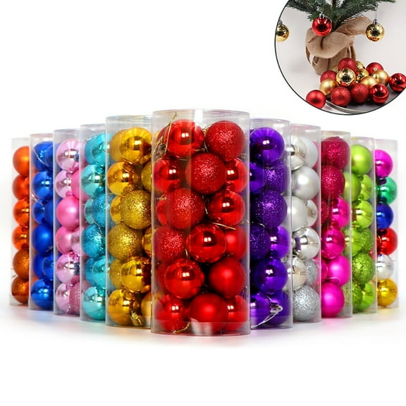 Opvise Glittering Baubles Balls Christmas Tree Ornament Xmas Party Hanging Decoration Silver