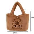 thumbnail image 3 of Bolsa de Mano de Peluche Capibara: Accesorio Suave y Adorable, 3 of 5