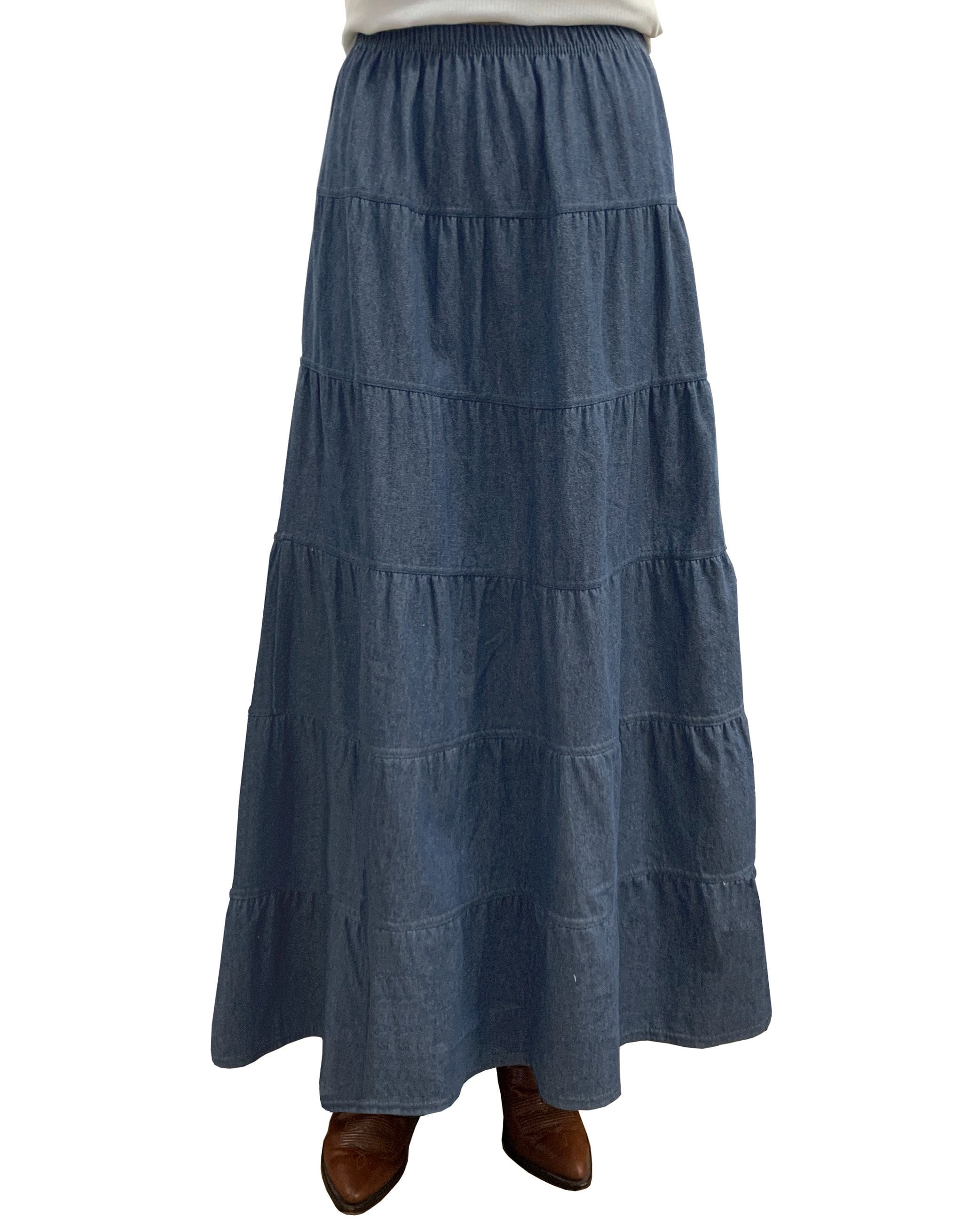 denim prairie skirt