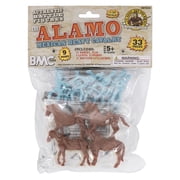 BMC CTS Alamo Mexican Heavy Cavalry - 33pc Powder Blue Plastic Soldier Figures