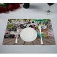 thumbnail image 1 of EREHome Set de 2 Sets de Table Graffiti sur Mur Tapis de Tasse 12x18 Pouces, 1 of 2