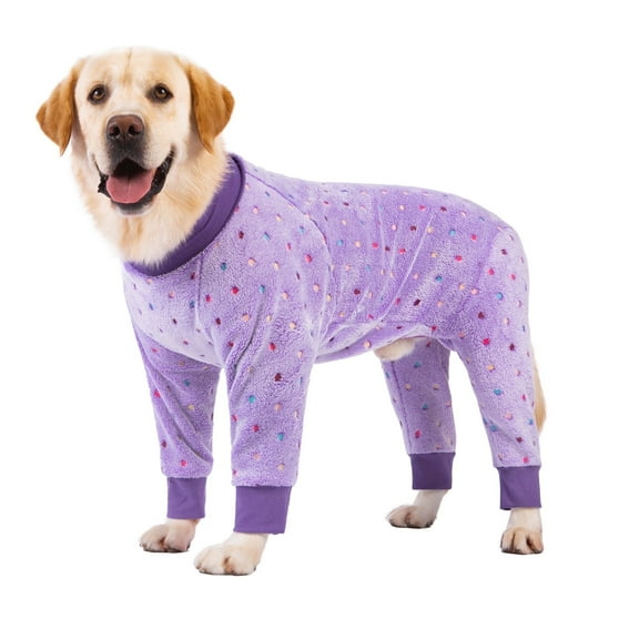 Harikaji Large Dog Sweater Coat, Large Dog Recovery Suit, Anti-Shedding Dog Pajamas Pjs, After Surgery Dog Onesie for Medium Large Dog (Purple,34#)