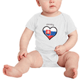 thumbnail image 2 of Slovakia Flag Heart Love Funny Baby Clothing Bodysuits Boy Girl Clothes, 2 of 5