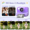 thumbnail image 6 of 2.4" Instant Print Camera for Kids, 1080P HD Instant Kids Camera 32G Card & Photo Paper for Girls Boys Age 6-12 Birthday Gifts - Purple, 6 of 8