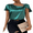 Green, variant on LYMAYTER Women Silk Satin T-Shirt Twist Front Knot Loose Breathable Lightweight Fashion for Tees Top S-XL