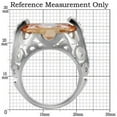 thumbnail image 2 of Womens Silver Rings High polished (no plating) Stainless Steel Ring with AAA Grade CZ in Champagne TK092, 2 of 5