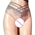 thumbnail image 3 of Panties for Women Tbopshirt Womens Panties Briefs,Women's High Waist Lace Open Transparent Mesh Panties Briefs,Cheeky Lace Panties Underwear,Gifts for Women, 3 of 4