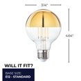 thumbnail image 3 of Bulbrite 862841 Pack Of (4) 4.5 Watt Dimmable Medium (E26) Led Bulbs- 350 Lumens, 2700K,, 3 of 7