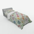 thumbnail image 2 of Ambesonne Floral Bedding Set 3 Pcs, Colorful Graphic Garden, Twin, Multicolor, 2 of 2