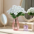 thumbnail image 3 of 2 Pcs Artificial Hydrangea Flower 11x7 Inch, Faux Impatiens Bloom for Vase Arrangement, Realistic Wedding Table Centerpiece for Home Bedroom Shelf, 3 of 4