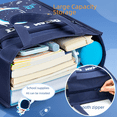 thumbnail image 4 of Sac Supplémentaire pour Étudiants Sac Supplémentaire Grande Capacité pour Élèves de Primaire Sac à Main Portable en Toile Style Coréen Imperméable, 4 of 7