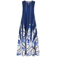thumbnail image 3 of Outfmvch white dress Plus Size Print Daily Casual Sleeveless Vintage Bohemian V Neck Maxi Dress womens dresses fall dresses, 3 of 9