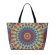 thumbnail image 2 of Disketp Round Mandala Bolsa de Playa de Gran Capacidad, Bolso Impermeable y a Prueba de Arena para Mujer, Ideal para Playa, Piscina y Natación, 2 of 7