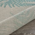 thumbnail image 6 of 5â€™ x 7â€™ Teal Fern Leaves Indoor Outdoor Area Rug, 6 of 9