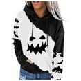 thumbnail image 2 of Halloween Hoodies for Women 2025 Funny Pumpkin Hoodie Long Sleeve Graphic Sweatshirt with Pockets Pullover Tops, 2 of 5