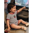 thumbnail image 4 of BemeyourBBs Toddler Baby Girl Boys Summer Clothes Cute Infant Baby Girls Cherry Strawberry Watermelon Outfit Striped Short Sleeve T Shirt Tops and Shorts 2 Pcs Set, 4 of 9