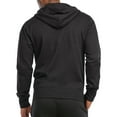 thumbnail image 3 of Men's Fleece Hoodie Full Zip Cotton Lightweight with Pockets Sweatshirt Tops S-3XL Solid Zipper Lined Long Sleeve Menswear Sweaters Spring Outdoor, 3 of 4