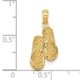 thumbnail image 4 of FJC Finejewelers 14k Yellow Gold 3d Cape Cod Double Flip-flop Charm, 4 of 7