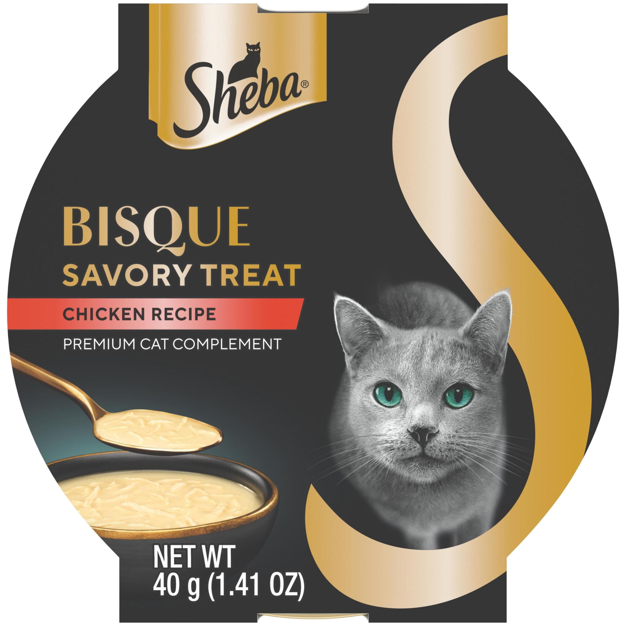 Sheba Selections Bisques Chicken Recipe Lickable Cat Treats & Cat Food Toppers, 1.41 oz., Case of 14