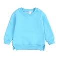 thumbnail image 6 of Off The Shoulder Sweater Toddler Baby Boy Girl Pullover Sweatshirt, Solid Color Infant Crewneck Kids Cotton Premium Bottom Fork Warm, 6 of 8