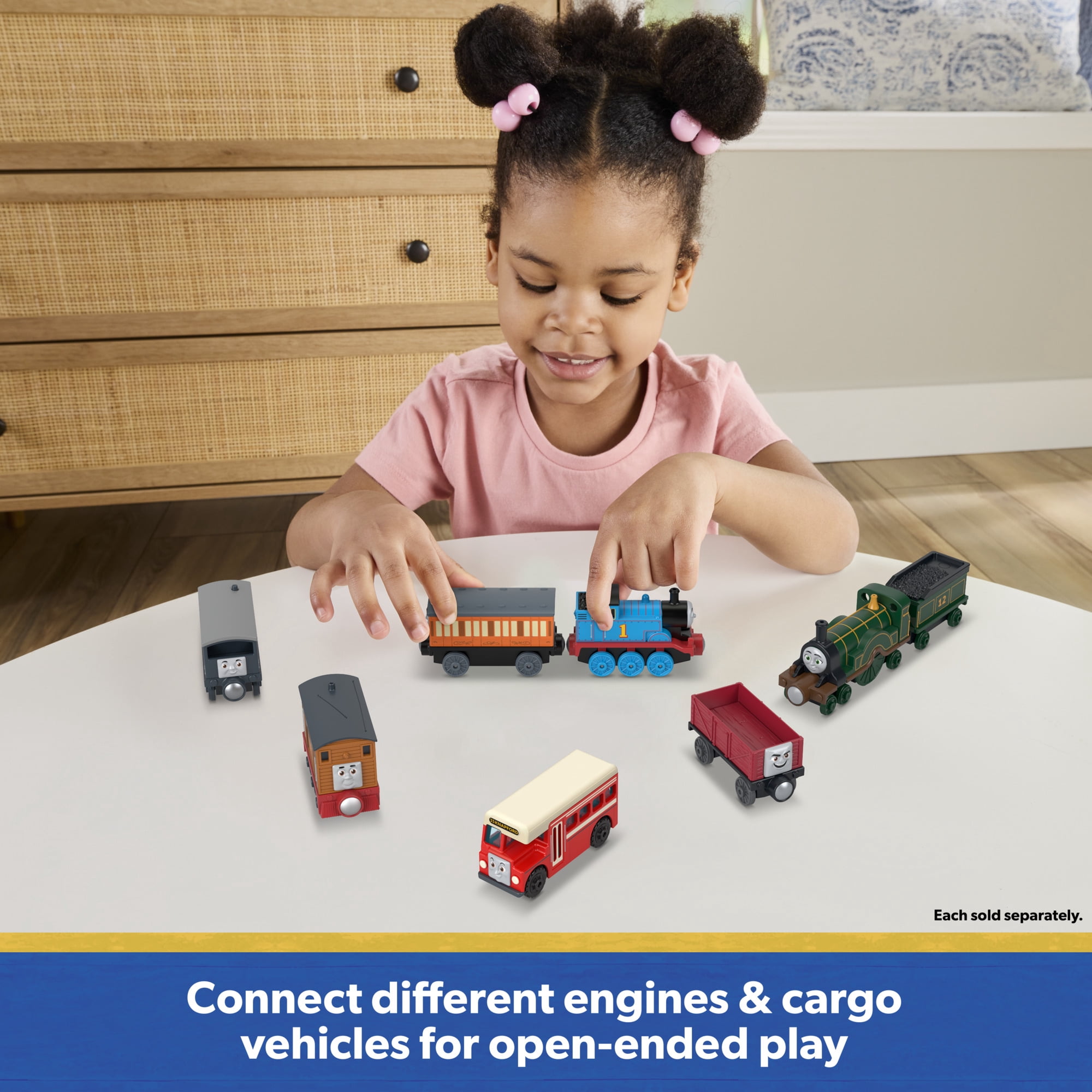 Thomas & Friends by Fisher-Price Die-Cast Hiro Engine & Tender, Toy Train 2-Pack for Preschoolers