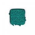 thumbnail image 2 of Boho Ottoman Cover, Oriental Bohemian Feathers, 2 Piece Slipcover Set with Ruffle Skirt for Square Round Cube Footstool Decorative Home Accent, Standard Size, Jade Green and Teal, by Ambesonne, 2 of 5