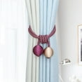thumbnail image 1 of Washranp Curtain Holder Fixed,Punch-free Fabric Hanging 2Ball Curtain Strap for Home Office Decoration, 1 of 6