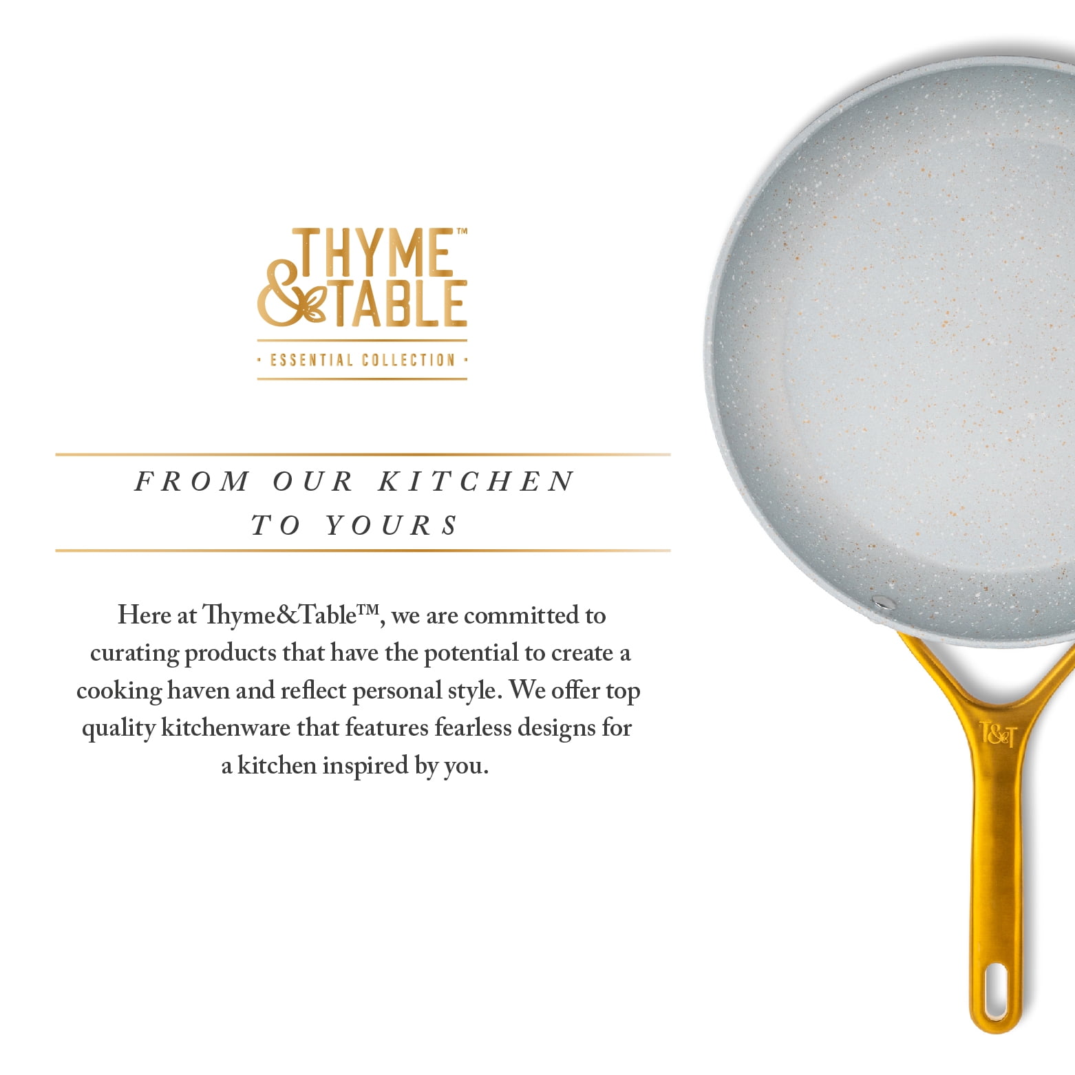 Thyme & Table 10" Non-Stick Supreme Fry Pan - Cream