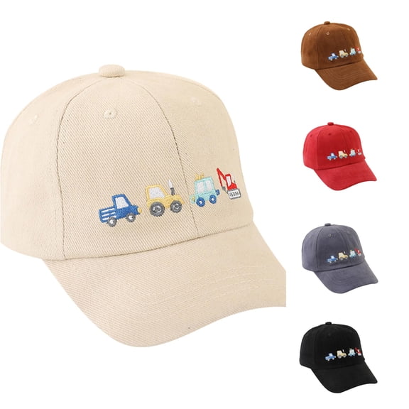 WEIGFI Child Boys Girls Baseball Cap Sun Hat Adjustable Snapback Car Embroidered Outdoor Activity Lightweight Caual Spring Autumn Daily Wear Comfort Beach Caps,Khaki,2-5 Years