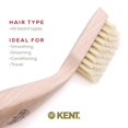 thumbnail image 6 of Kent BRD2 Boar Bristle Beard Brush for Men - Specially Cut Natural White Boar Bristle for Flawless Shaping and Grooming, Ergonomic Pistol-Like Grip Wood Handle, Dry or Wet Beard, Distributes Oils, 6 of 6