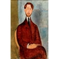 thumbnail image 2 of Modigliani, Amedeo 10x14 White Modern Wood Framed Museum Art Print Titled - Portrait of Leopold Zborowski in red suit, 2 of 4