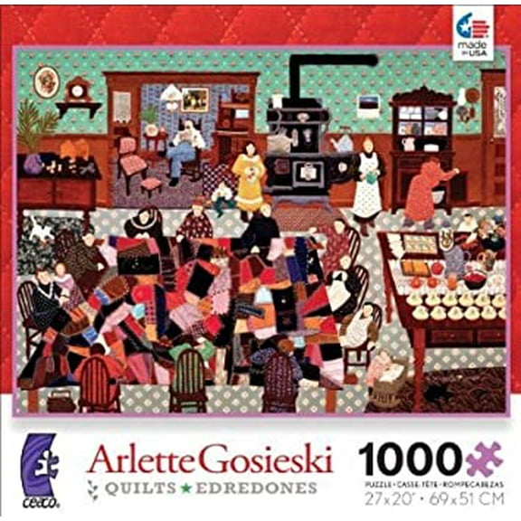 5Star-TD Ceaco Arlette Gosieski Quilts Crazy Quily Bee Jigsaw Puzzle