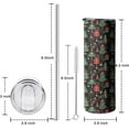 thumbnail image 5 of Christmas 20 Oz Tumbler with Handle and Straw, Green Christmas Tree Stainless Steel Double Walled Vacuum Insulated Cup, Xmas Holiday Gifts for Women Men, 5 of 6