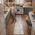 thumbnail image 3 of BERTHMEER 3'x8' Washable Runner Rugs for for Hallway Kitchen Entryway Bedroom Bathroom Non-slip, Blue, 3 of 6