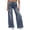 Blue gray, variant on High Waist Women Stretchy Wide Leg Jeans Casual Pull on Denim Pants