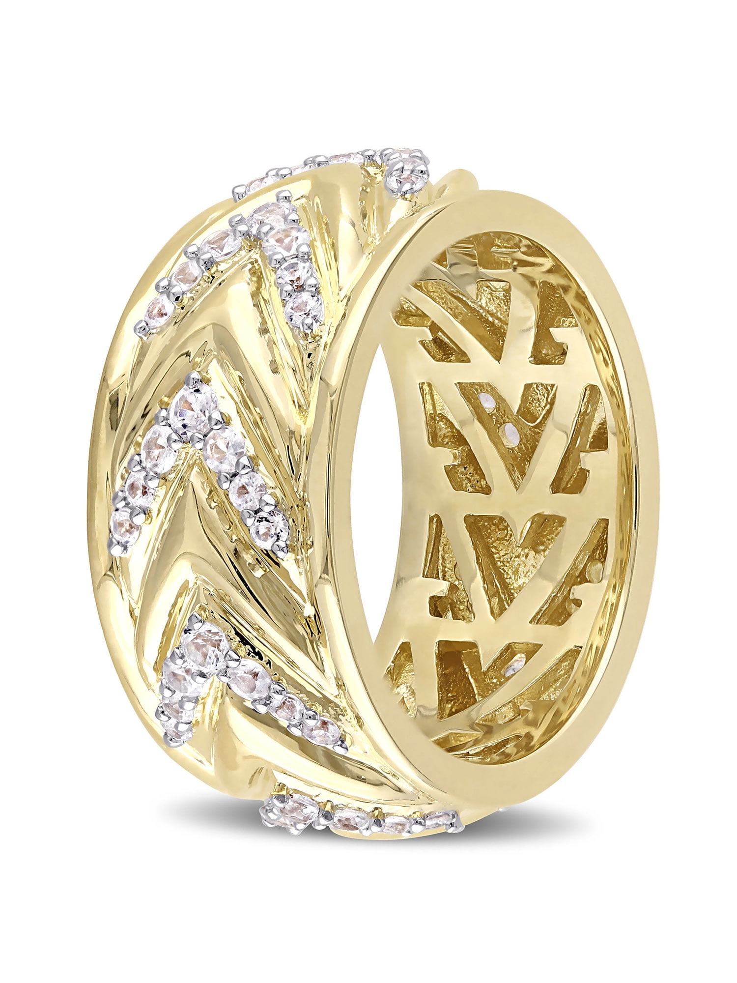 Everly Men's Sapphire and 18k Yellow Gold Plated Ring