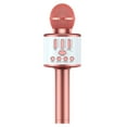 thumbnail image 1 of kurtrusly Microphone Sans Fil Bluetooth-compatible Haut-Parleur Portatif Lecteur KTV Maison Surround Batterie Réglable Micro Coloré Diffusion en Continu Rose Doré, 1 of 9