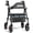 Black, variant on HOMLAND Foldable Rollator Walker with Memory Foam Seat for Seniors, 350 lb. Capacity Heavy-Duty Mobility Walker, 8'' Big Wheels, Red