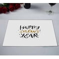 thumbnail image 2 of PKQWTM Happy New Year Shine Letters Black Gold Kitchen Dining Table Mats Placemats Size 12x18 Inches, Set of 2 Pieces, 2 of 2